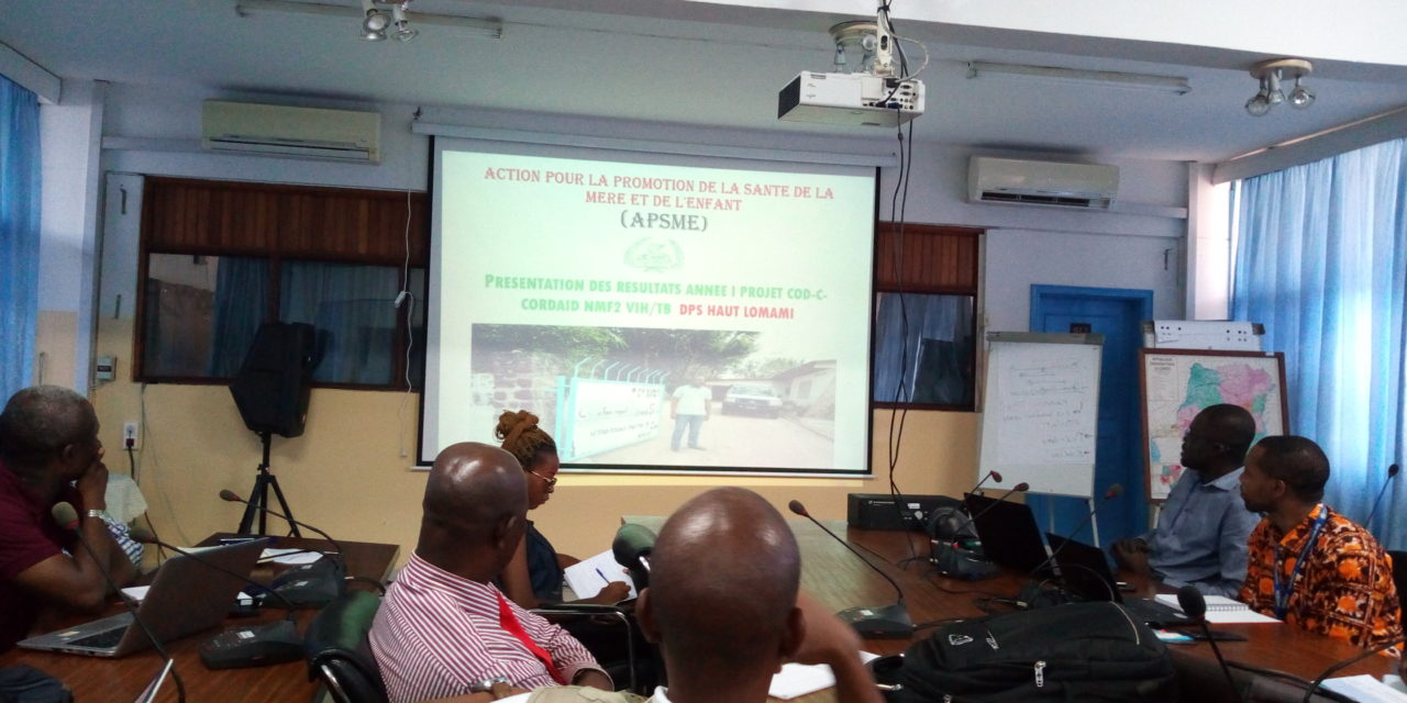 L’APSME présente les activités du Projet VIH&TB NMF2 à la réunion du Cluster Santé